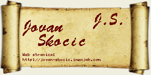 Jovan Skočić vizit kartica